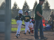 Hunter's first baseball game