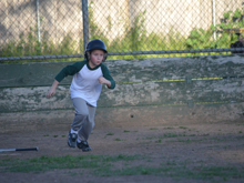 Hunter's sixth baseball practice