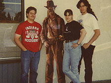Game programmers from Electronic Arts promoting the new Indiana Jones game.