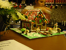 cute gingerbread house at Starbucks