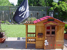 The pirate flag is up and the Keep Out sign is on the door.