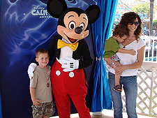Ryder was not sure what to think of a life-size Mickey!