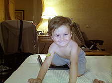 Ryder in the hotel room