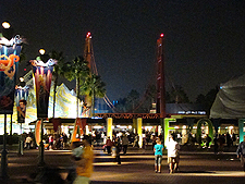 Outside the parks at night