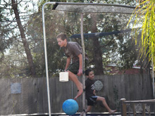 Kids on the trampoline