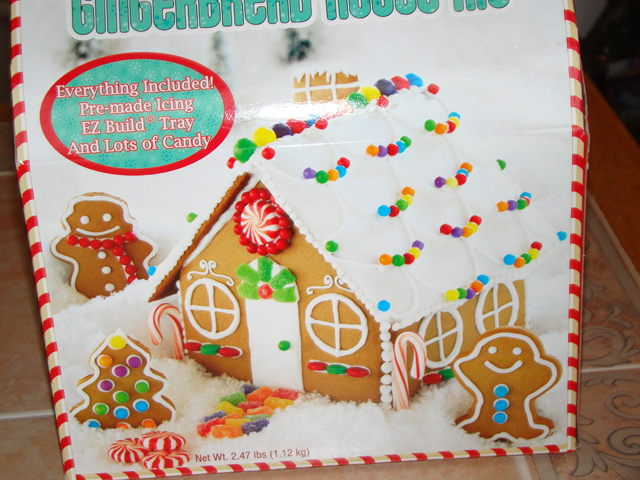 Gingerbread house kit.