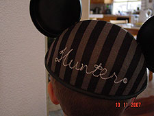 Hunter wearing his Jack mouse ears
