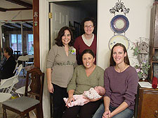 Natalie, Heather, Sarah with baby Natalie, Rose