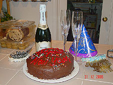 We plan to celebrate the new year with chocolate cake and champagne!