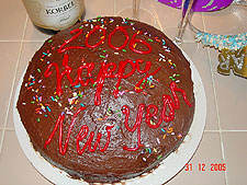 Our homemade New Year's cake!