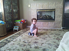 Ryder thinks if he sits on his remote control car, he can get a free ride.