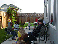 Tanya and Ken's backyard -- ready for a party!