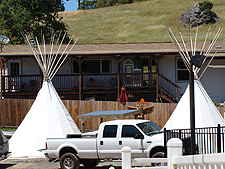 Tipis at the campground