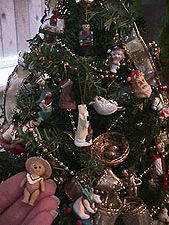 Closeup of mini ornaments.