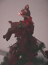Rudolph tree topper.