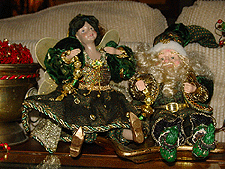 Green faerie and Santa mom got for Heidi when she was in the hospital.