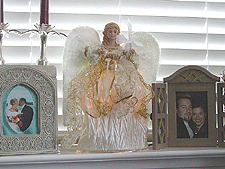 Fiber optic angel from Heidi's mom.