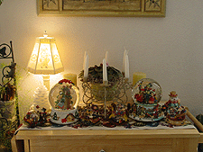 Collection of Christmas globes.
