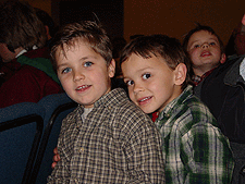 Tyler and Reilley at their school Christmas show.