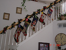 Garland and stockings.