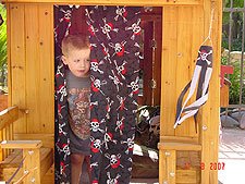 Hunter's new haircut.